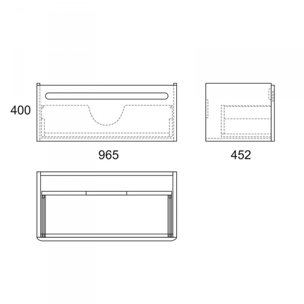Тумба под раковину Owl 1975 Otalia, 100 см, 1 ящик OW04.03.00