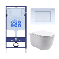 Комплект унитаза с инсталляцией  SET AQUATEK КЛАССИК-009 4в1