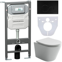 Комплект унитаза с инсталляцией Ceramicanova Balearica CN6000_1001B_1000