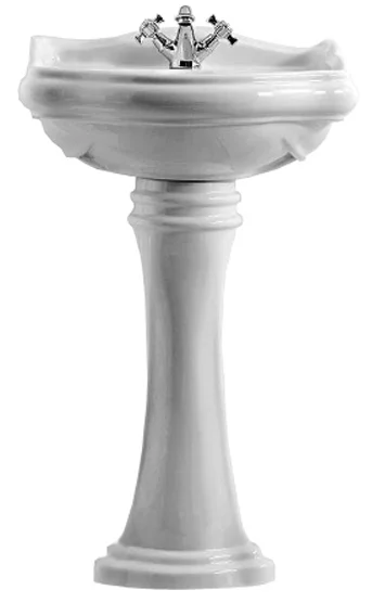 Раковина подвесная (56х46,5) Kerasan Retro 104501*3, три отверстия под смеситель