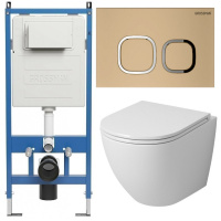 Комплект унитаза с инсталляцией Grossman Cosmo 97.4455S.02.310 с клавишей смыва