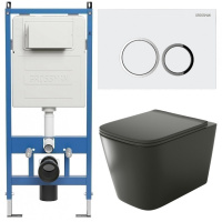 Комплект унитаза с инсталляцией Grossman Galaxy 97.4441BMS.01.000 с клавишей смыва