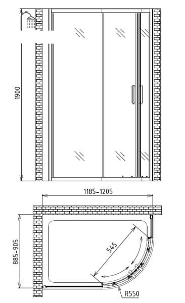 Душевой уголок Gemy Victoria S30222