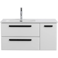 Тумба под раковину Cezares ECO-CER-N-1000-2C-1A-SO-BL-L Bianco Lucido без ручек