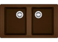 Кухонные мойки из камня 2 чаши коричневые