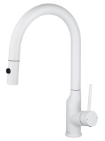Смеситель для кухни с выдвижным изливом WONZON & WOGHAND, белый матовый WW-A21252-MW