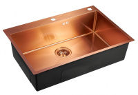 Кухонная мойка (74х50) EMAR EMB-125A PVD Nano Coppery