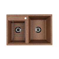 Кухонная мойка Aquaton Делия 78 DBL 1A723132DE270 терракот