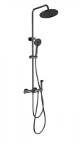 Душевая система с техническим душем и термостатом WONZON & WOGHAND, темный графит WW-B3097-A-BGG