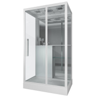 Душевая кабина (80х120) Grossman  GR167 раздвижная, белый, прозрачный