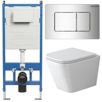 Комплект унитаза с инсталляцией Grossman Classic 97.4479SQ.04.10M с клавишей смыва