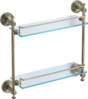 Полка прямая двойная стеклянная 40 см Savol 58с S-005822C