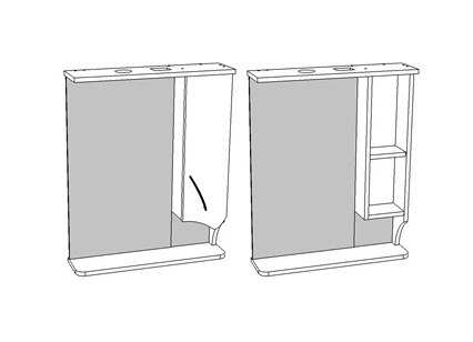 Зеркальный шкаф (60х74) Corozo Кентис 60 SD-00000288