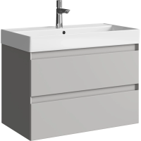 Тумба без раковины 80 см Aqwella Geometria GE01082ST серый туман матовый