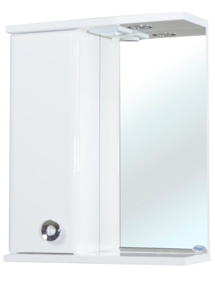 BELLEZZA Неаполь-50 зеркало-шкаф белое, бежевое лев./прав. (свет.)