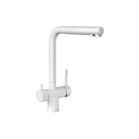 Смеситель для кухни с подключением фильтра Славен белый Город СЛ-ОД-Д76