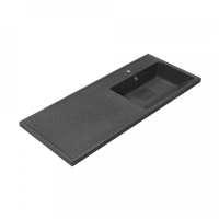 Раковина Aquaton Лайн 1A72083KLF21R, 120 см, литьевой мрамор, правая, графит