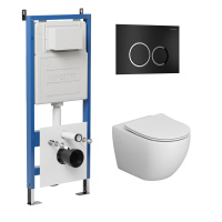 Комплект унитаза с инсталляцией Grossman Galaxy 97.4411SQ.01.210 с клавишей смыва