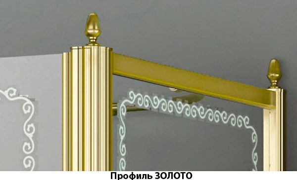 Шторка для ванны Cezares RETRO-V-1-80/145-PP-G-R