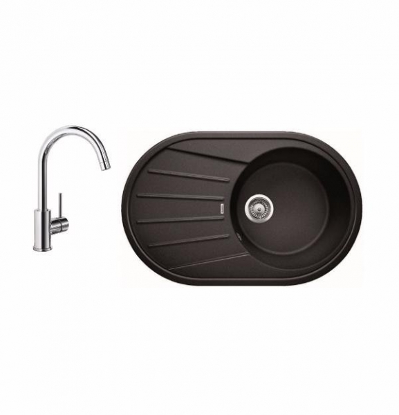 Комплект Blanco TAMOS 45 S (кофе) + MIDA (хром) 521395M1