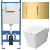 Комплект унитаза с инсталляцией Grossman Galaxy 97.4414S.04.30M с клавишей смыва