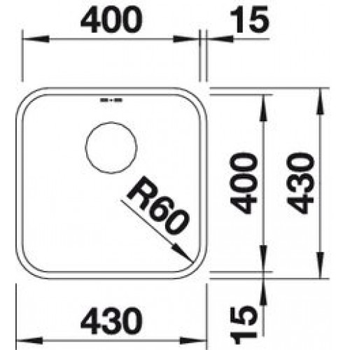 Кухонная мойка Blanco Supra 400-U (без клапана-автомата) 518201