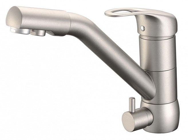 Смеситель для кухни Zorg ZR 400 KF-12 АЛЮМЕТАЛЛИК