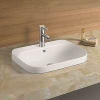 Раковина керамическая полувстраиваемая (60х45) Art&Max AM-7976 белый