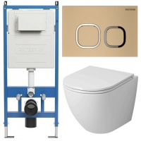 Комплект унитаза с инсталляцией Grossman Cosmo 97.4455SQ.02.310 с клавишей смыва