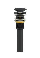 Донный клапан для раковины с переливом  WONZON & WOGHAND, черный матовый WW-88SS03-MB