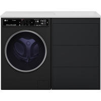 Тумба с раковиной под стиральную машину Brevita Grafit 60  УТ000015086