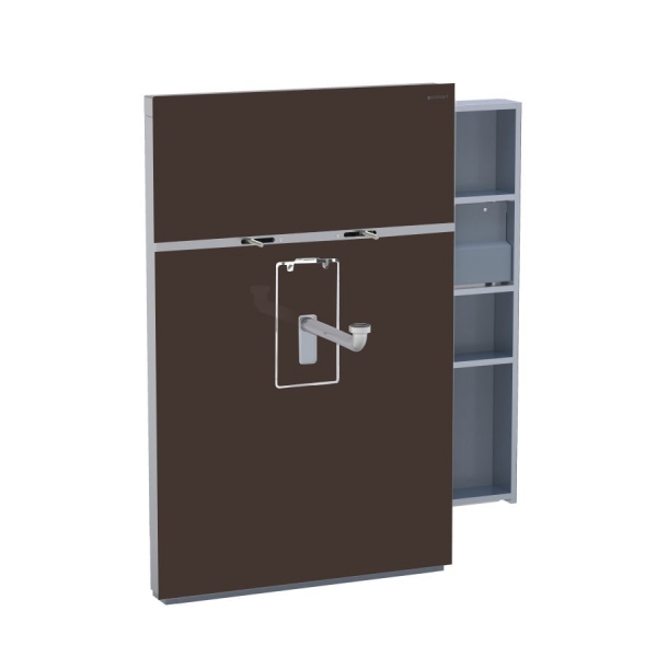 Cантехнический модуль Geberit Monolith для подвесного умывальника, стекло умбра 131.049.SQ.1