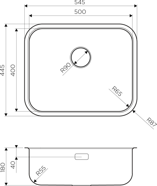 Мойка для кухни Omoikiri Omi 54-U/IF IN 4993488