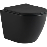 Унитаз подвесной безободковый SantiLine SL-5025MB с сиденьем микролифт