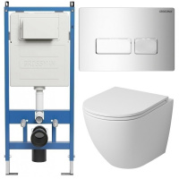 Комплект унитаза с инсталляцией Grossman Pragma 97.4455MS.03.100 с клавишей смыва