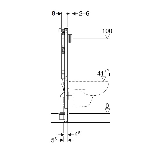 Инсталляция для подвесного унитаза Geberit Duofix Alpha 458.175.00.1