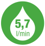 5,7 лит/мин