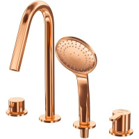 Смеситель на борт ванны Cezares Leaf LEAF-BVDM4-SS