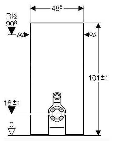 Инсталляция для подвесного унитаза Geberit Monolith Premium 131.021.SI.1 Инсталляция для подвесного унитаза Geberit Monolith Premium 131.021.SI.1