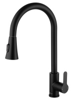 Смеситель для кухни с выдвижным изливом WONZON & WOGHAND, черный матовый WW-121E201L-MB