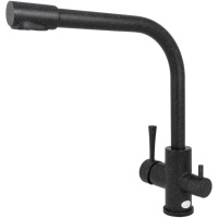 Смеситель KAISER Merkur кухня боковой под фильтр Ø40 (черный мрамор-308)