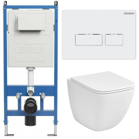 Комплект унитаза с инсталляцией Grossman Pragma 97.4497SQC.03.000 с клавишей смыва