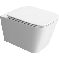 Унитаз подвесной BelBagno Due BB5171CH-TOR/SC безободковый, торнадо, с сиденьем микролифт, белый