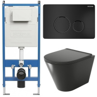 Комплект унитаза с инсталляцией Grossman Style 97.4477BMS.05.21M с клавишей смыва