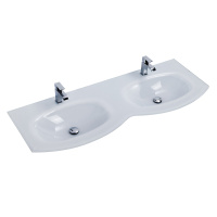 Стеклянная раковина с двумя чашами Cezares 82412 Extra-light