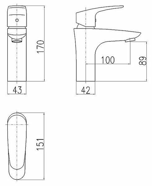 Смеситель для раковины Rav Slezak Amur AM726.5