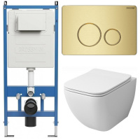 Комплект унитаза с инсталляцией Grossman Style 97.4447S.05.32M с клавишей смыва