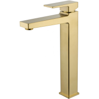 Смеситель для раковины высокий WONZON & WOGHAND CUBE 2.0, брашированное золото WW-88019068-BG