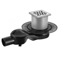 Душевой трап Berges (10х10) Wasserhaus Platz Antik 090160 матовый хром