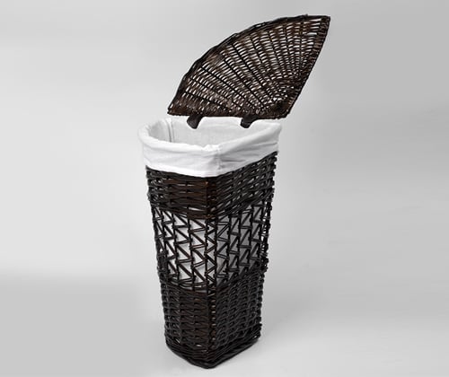 Плетеная корзина для белья с крышкой WasserKRAFT Salm WB-270-L